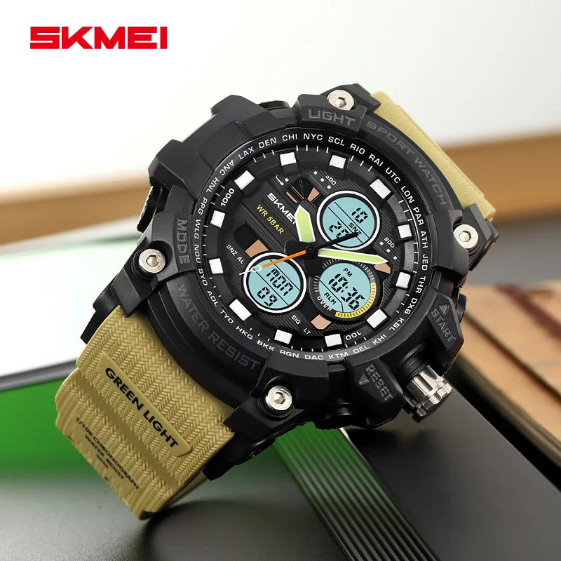 

SKMEI уличные модные цифровые электронные часы с большим циферблатом, спортивные часы для мужчин, водонепроницаемые кварцевые наручные часы Horloges Mannen