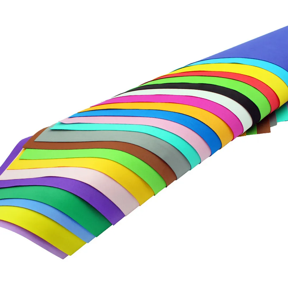 10Pcs Colorful Sponge Craft Sheets Premium Flexible DIY Decorative Paper for Home Office Scrapbooking School Projects Art Making