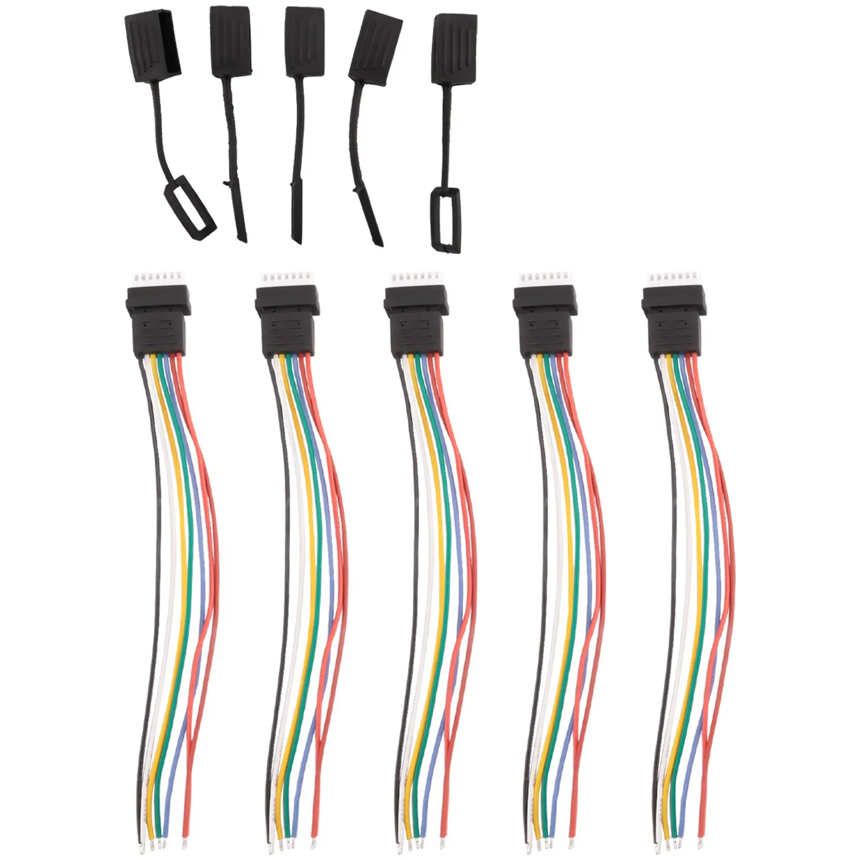 FBIL-15PCS RC Aircraft 6S Balance Head With Cap Extension Charging Cable Lead Cord 10Cm DIY For Li Po Battery