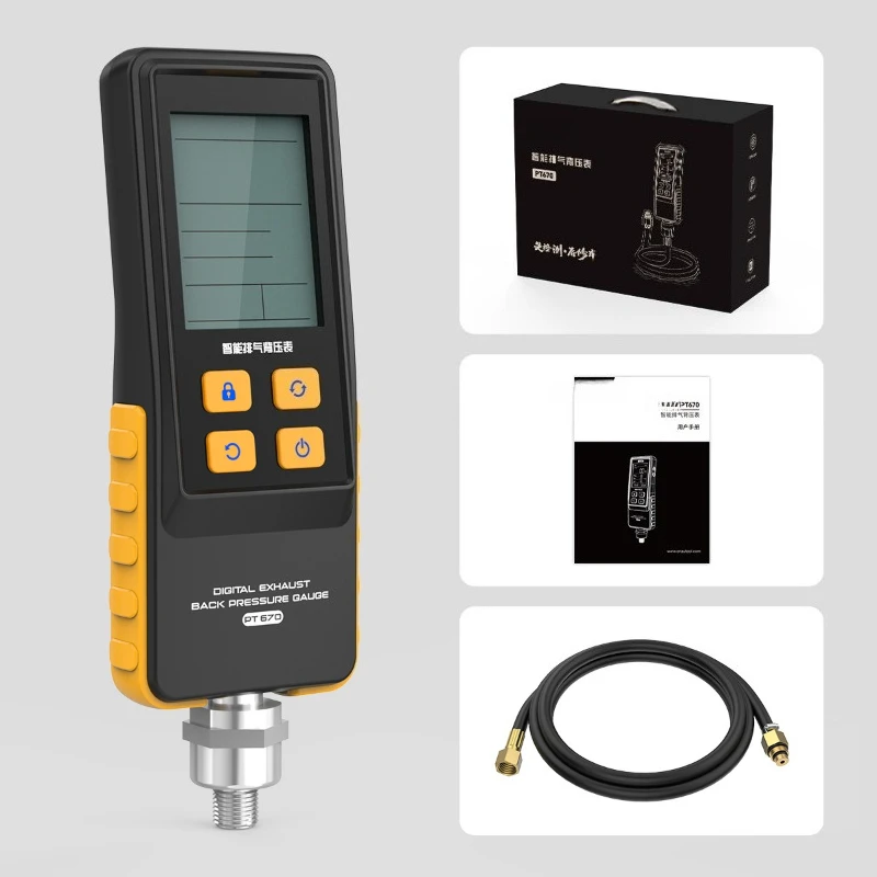 Intelligent exhaust back pressure gauge PT670 three-way catalytic exhaust pipe blockage detection gauge pressure gauge