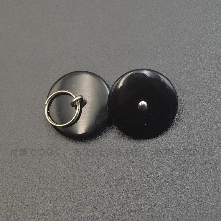 

Belt Ring Button, Resin Button, Hand Sewn Button 20mm Black Spot, Coated Button. 20mm Black 10 30 pcs