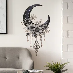 Maan Bloem Vinyl Kind Muur Sticker Voor Meisje Kamer Decoratie Muur Decor Meubelsticker Slaapkamer Decoratie Zelfklevend Behang