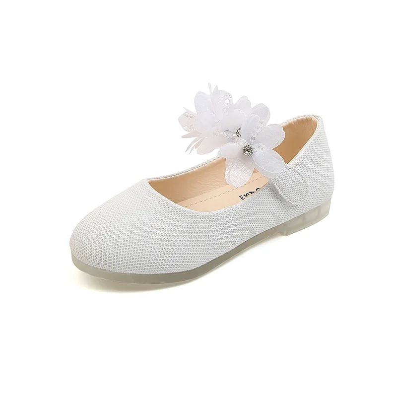 Students Dancing Performance Shoes Kids Soft Bottom Non-slip Leather Shoes Girls Princess Footwear Children Wedding Footwear