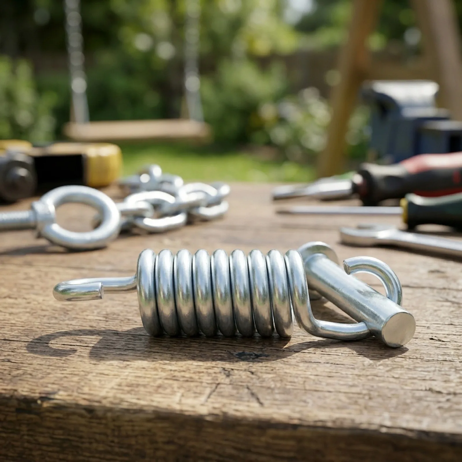 Hanging Structure Support Outdoor Swing Hardware Impact-Resistant Spring Long-Term Reliability Robust Pin And Spring