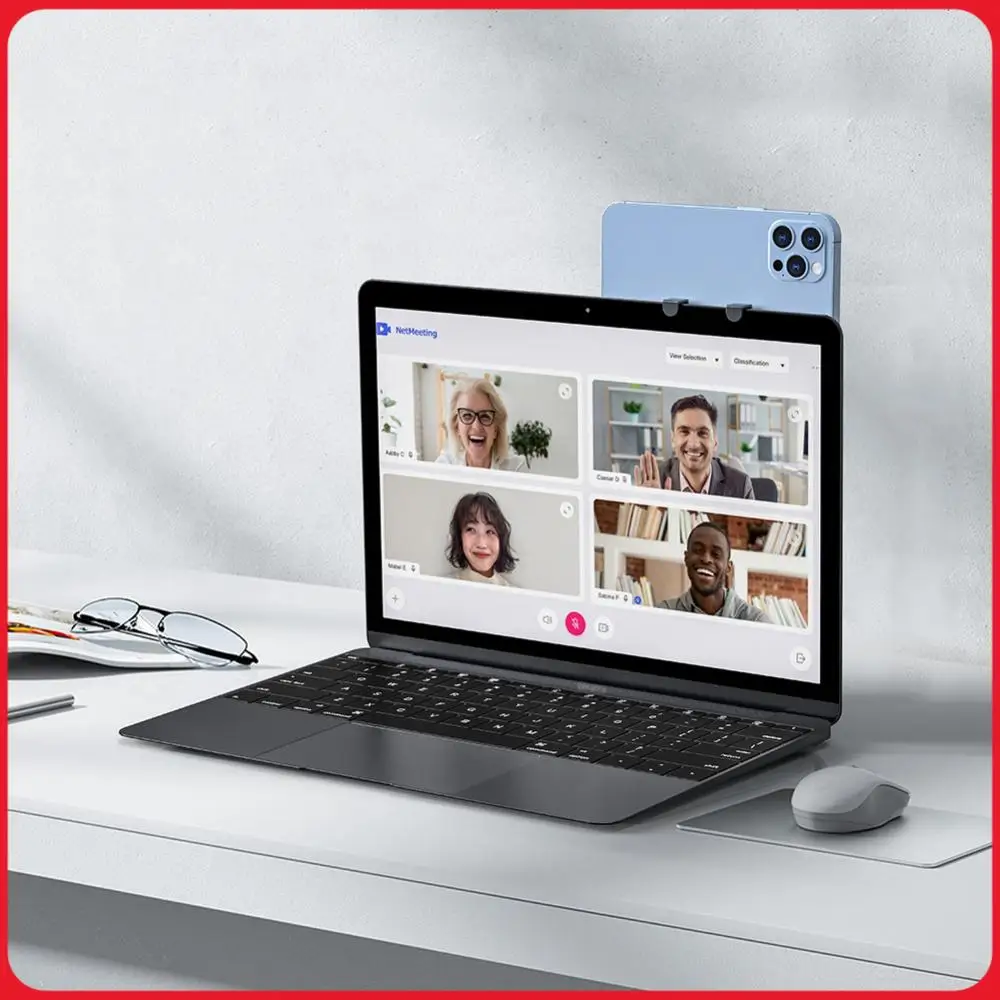 

Portable Camera Mount Bracket Desktop Removable Anti Slip Continuity Camera Mount Holder Accessories for MacBook/iPhone 14 13 12