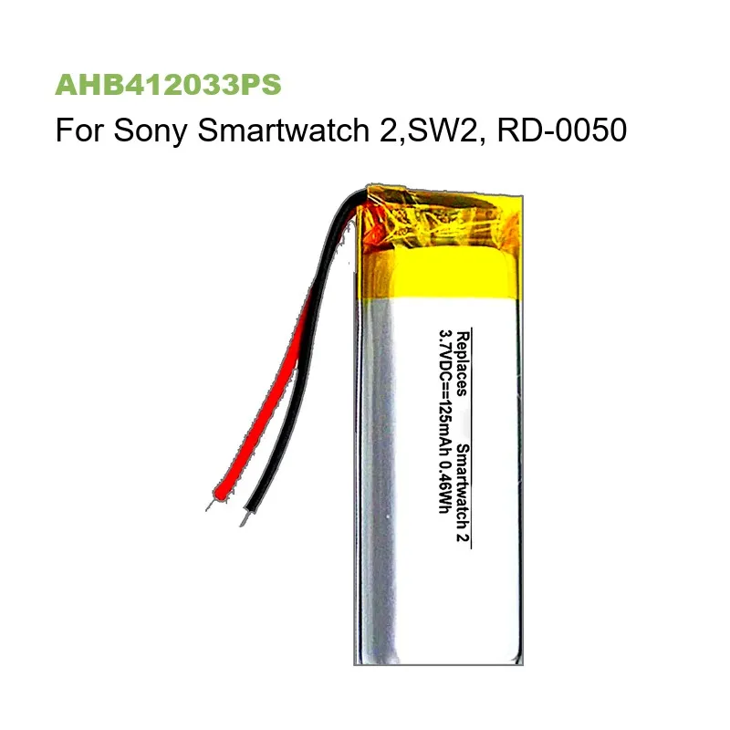 بطارية لسوني SmartWatch 3 SW3 SWR50 3SAS GB-S10-432830-010H 2 SW2 RD-0050 ساعة ذكية GB-S10-353235-0100 J18405 AHB412033PS #3