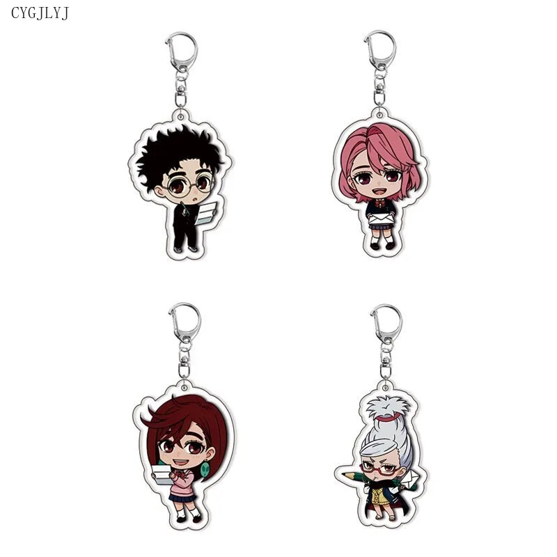 New Anime Dandadan Keychain for Woman Takakura Ken Acrylic Key Chain Man Ayase Momo Key Ring Bag Pendant Ornament Gift llavero