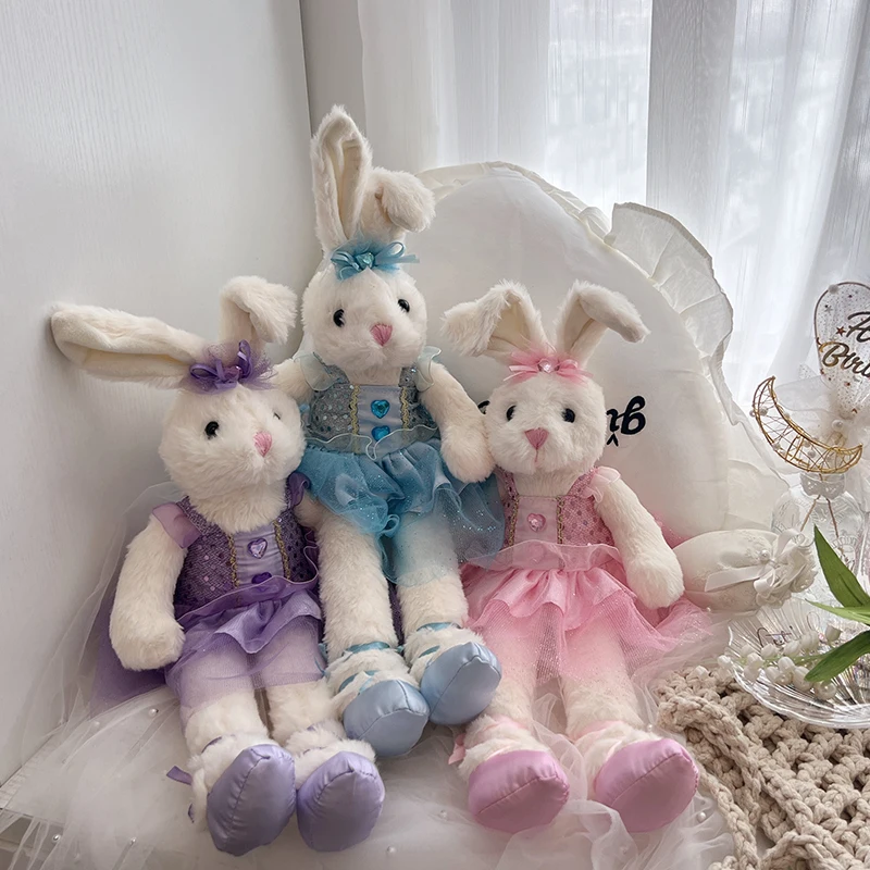 sweet rabbit Stuffed Animal with Ballet dress Plush Toys baby toy plush Soft doll toys for kids girl Birthday Christmas gifts