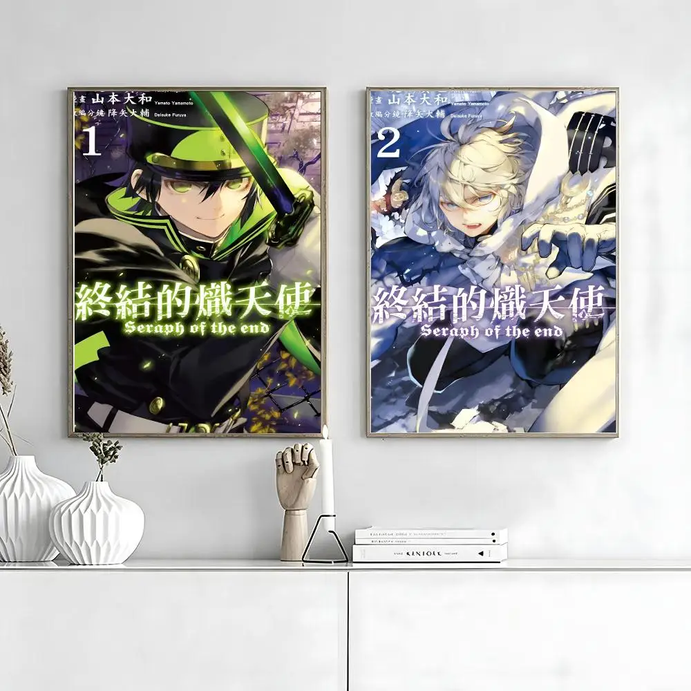 Anime S-Seraph Of The E-End Painting Calligraphy Movie Posters And Prints Canvas Wall Art For Living Room Home Decor
