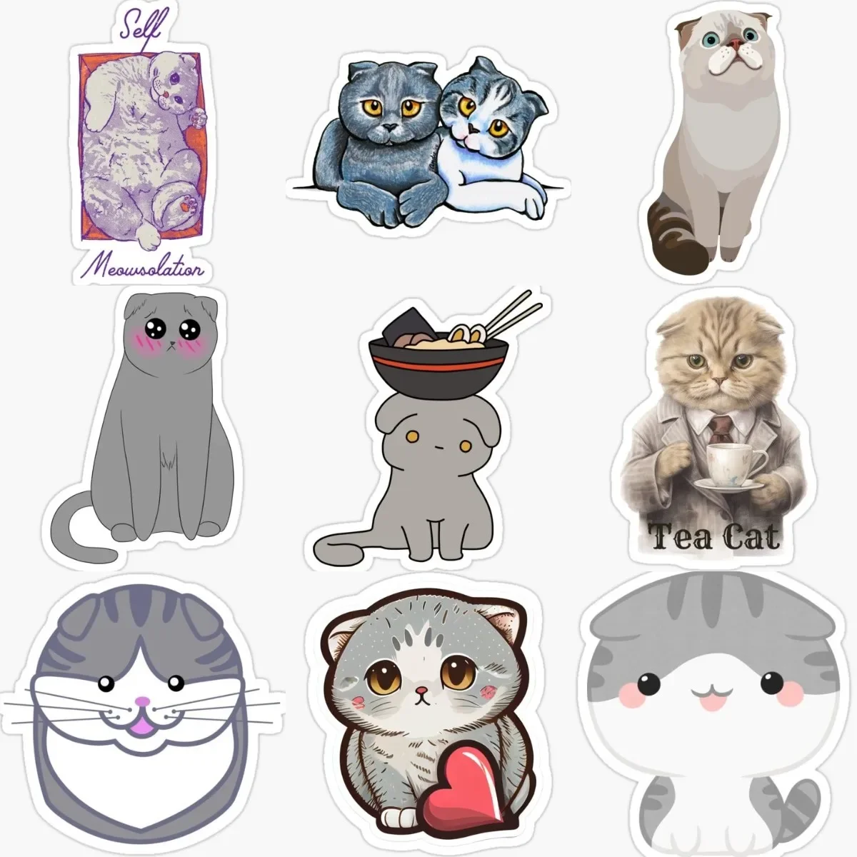 

Cute Ragdoll Cat Pets Catoon Creative Stickers for Decorate Car Room Wall Helmet Camper Bumper Table Window Fridge