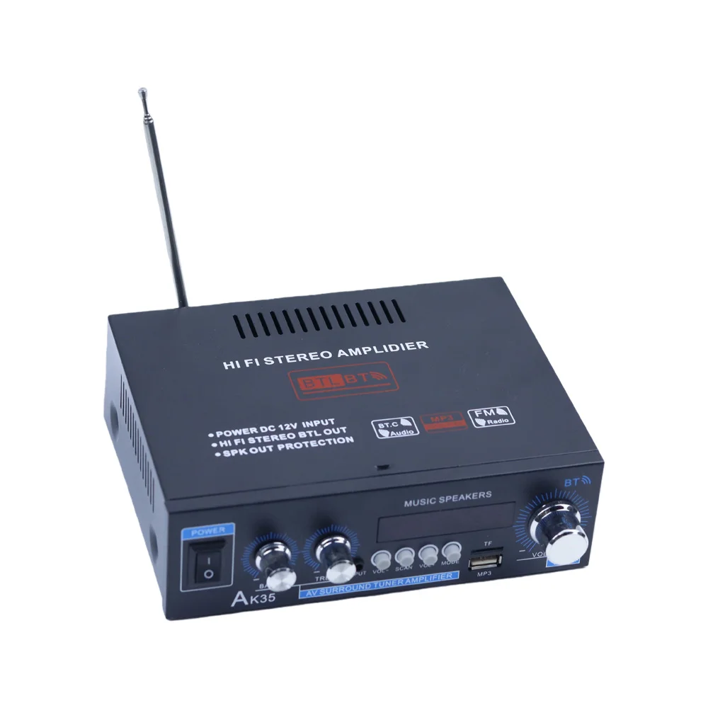 AK35 Digital power amplifier, Bluetooth card insertion, USB flash drive, two-channel power amplifier amplifier