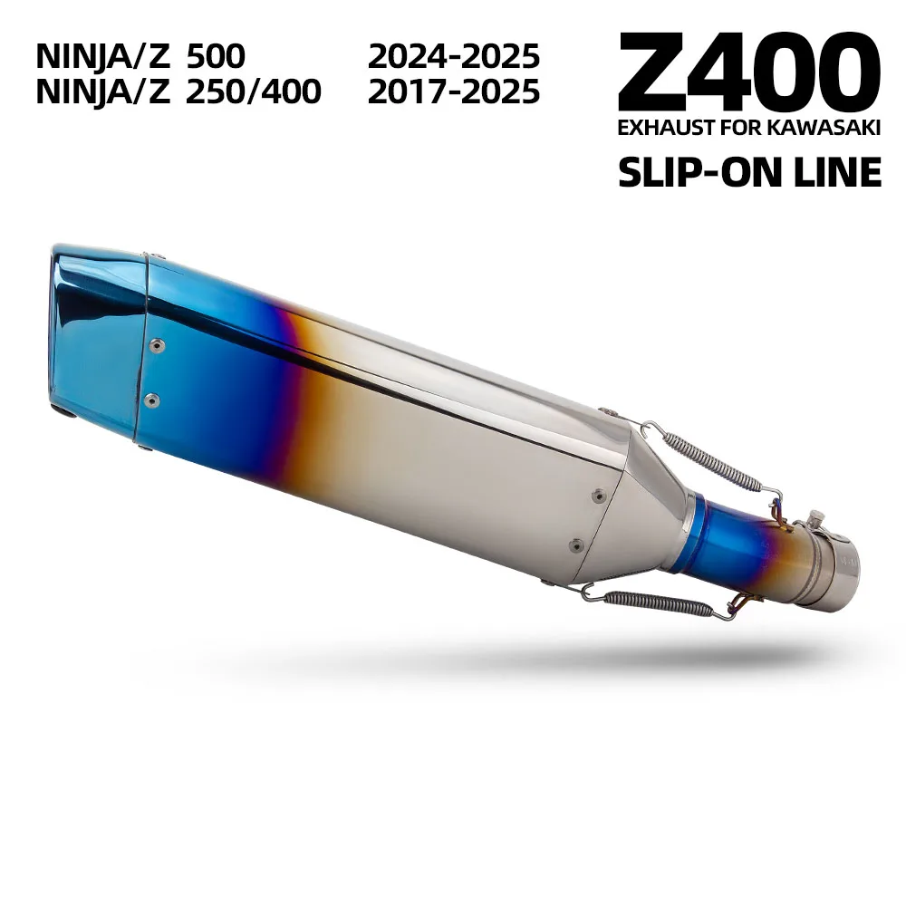 Motorcycle Exhaust Racing Line Escape Muffler with DB Killer For Kawasaki Ninja250 Ninja500 Z250 Ninja400 Z400 Z500 17-25 years
