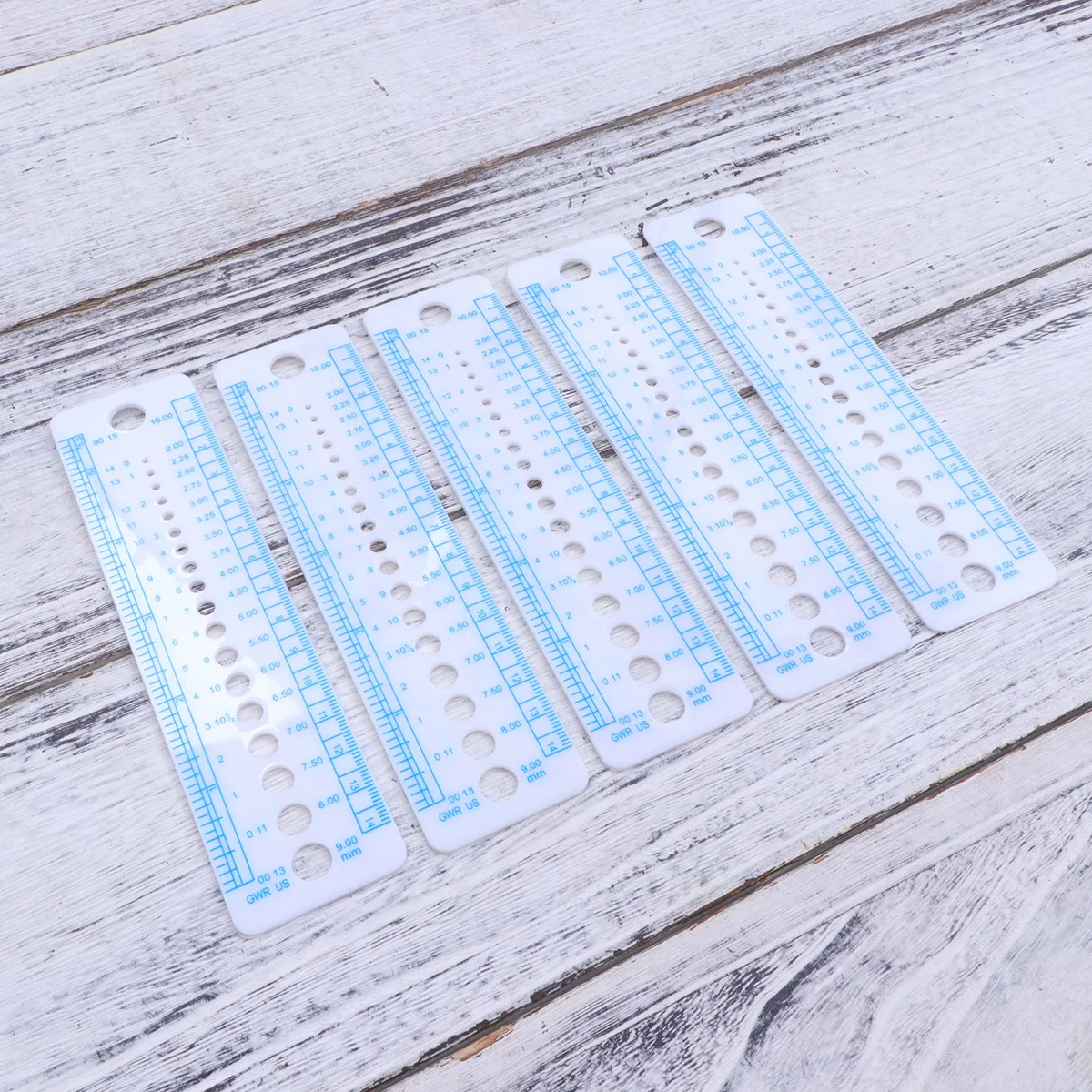 10Pcs Knitting Measuring Rulers Plastic Straight Rulers High Accuracy Durable Scale for School Office Drawing Students Teachers