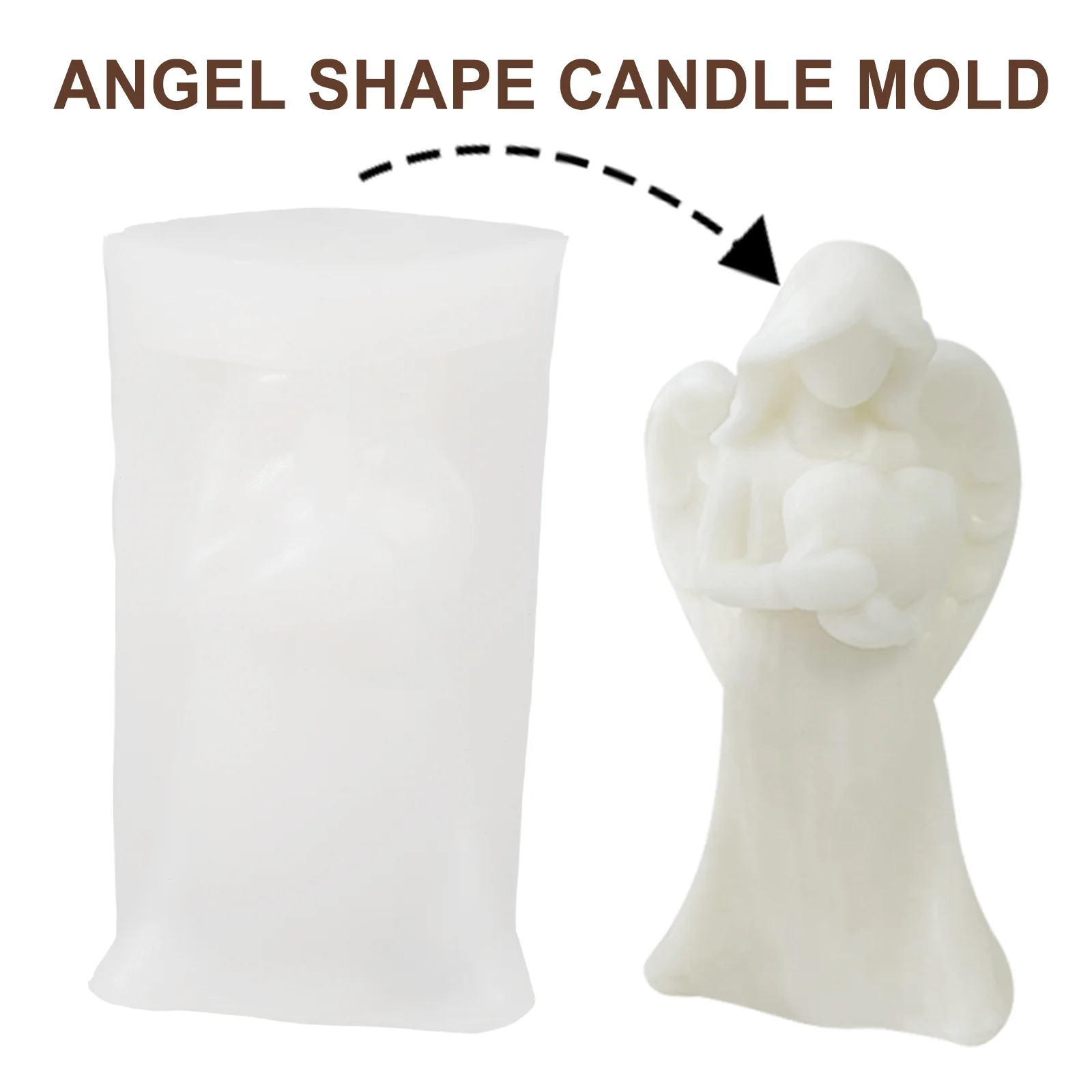 Angel Scented Mold Silicone Plaster Mould for Beeswax Candles Making Handcrafting Gifts Resin Smooth Flexible