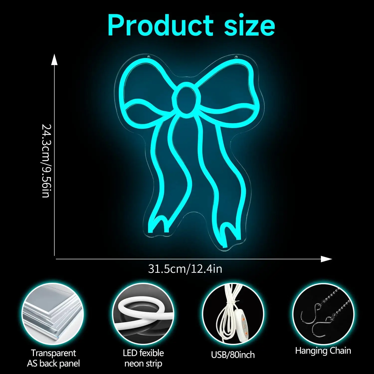 Bow Knot Neon Sign Usb Powered Dimmable Neon Lights For Bedroom Beauty Salon Boutique Shop Wedding Party Interior Wall Decor