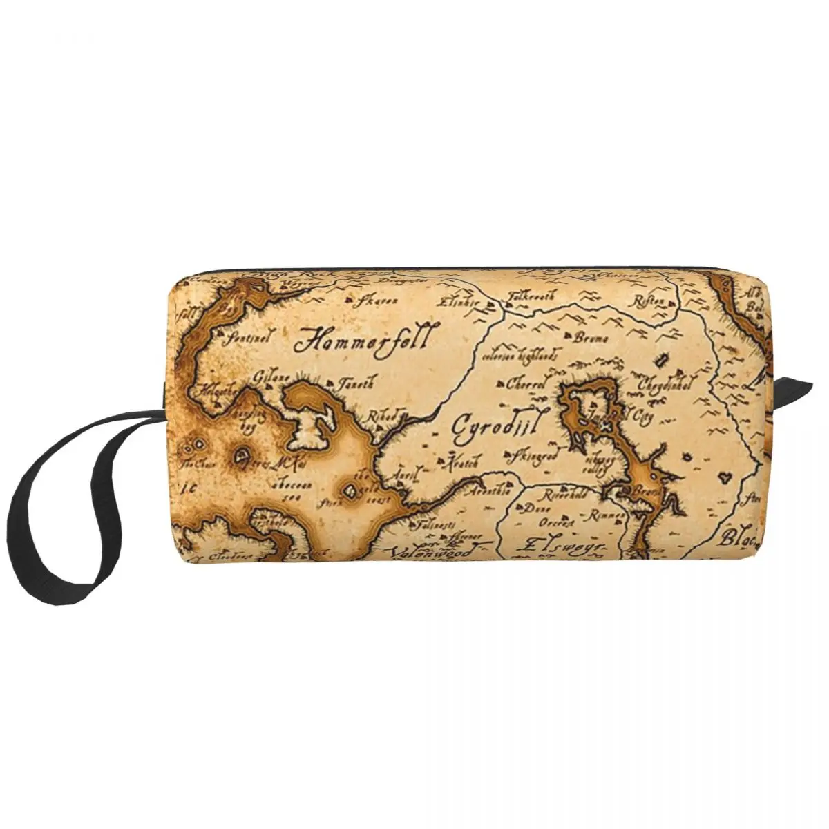Map Of Tamriel Elder Scrolls Iv Oblivion Pencil Case for Kids Pen Box Pencil Bag Stationery Supplies Women Organizer Pouch