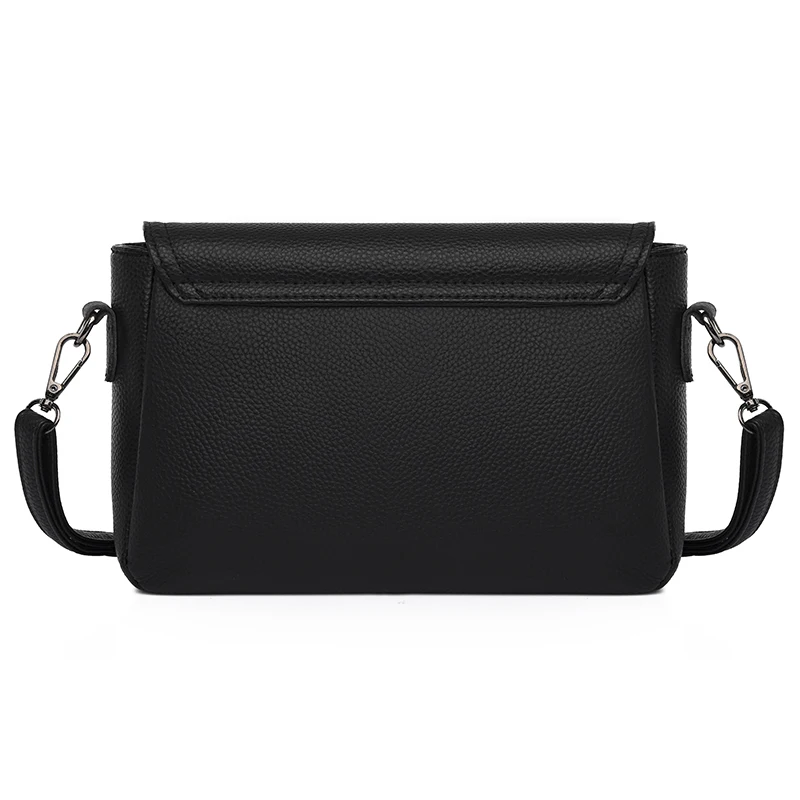 Bolso cruzado de piel auténtica para mujer, bandolera pequeña de piel de vaca auténtica, informal, a la moda