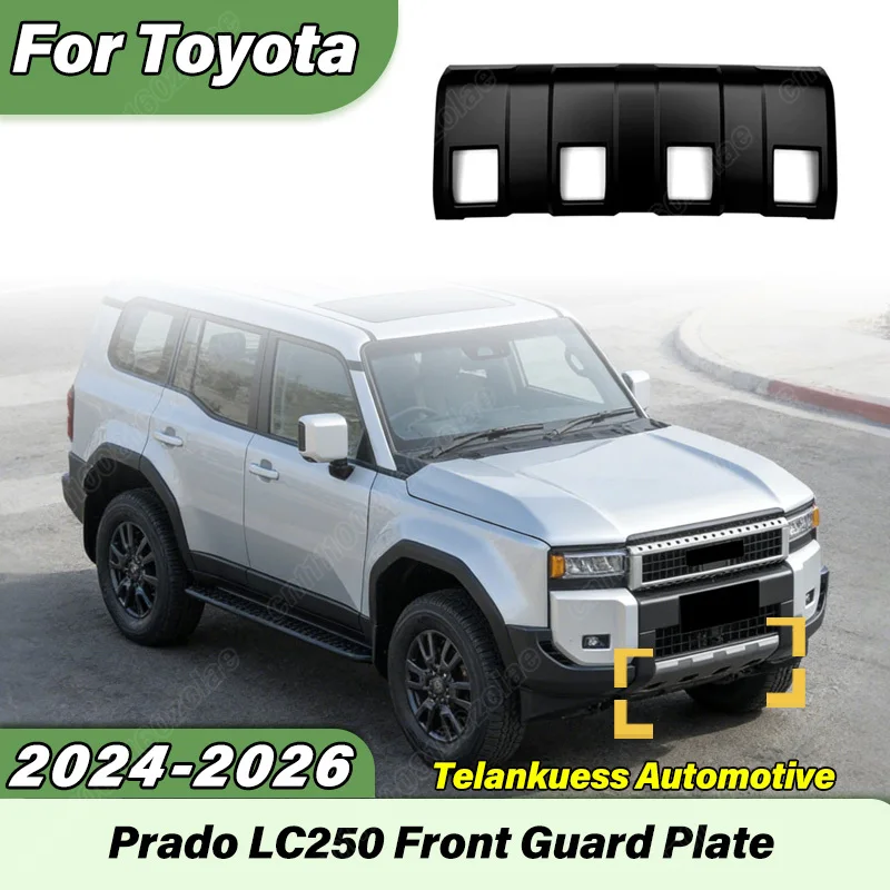 

For Toyota Prado LC250 2024 2025 2026 Car Front Bumper Lower Guard Domineering Black Knight Body Kit External Front Lip Spoiler