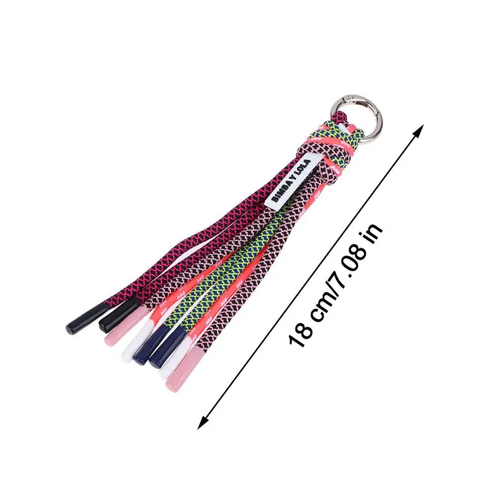 1PC Colorful High-quality Hardware Anti-theft Keychain Fashion Bag Accessories Luxury Tassel Female Bag Hanging Decoration