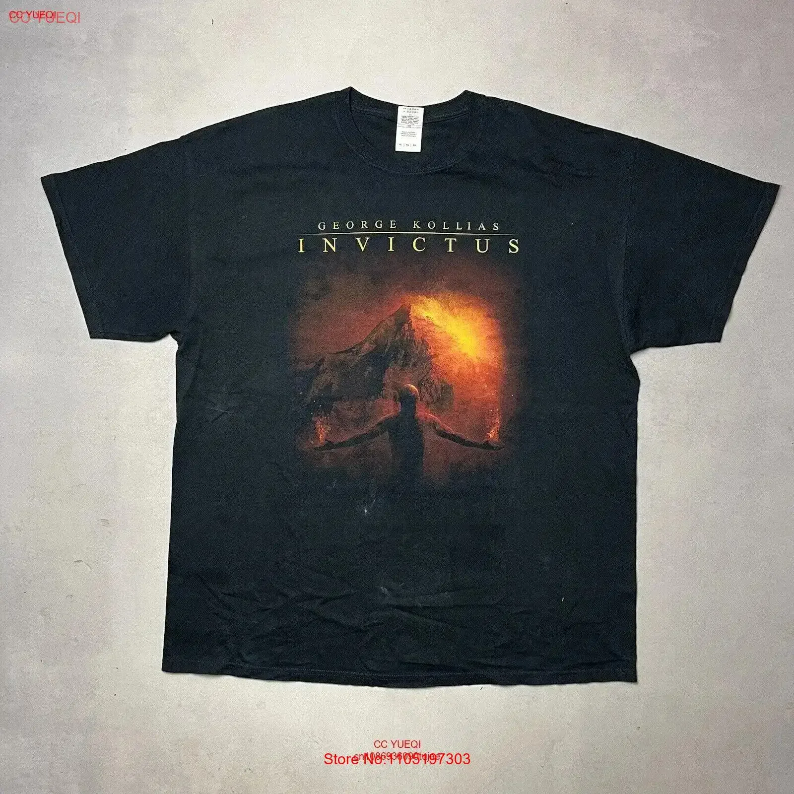 George Kollias Invictus Nile Death Metal Band T Shirt XL vintage Washed Breathable streetwear Soft Top For Everyday Wear Unisex