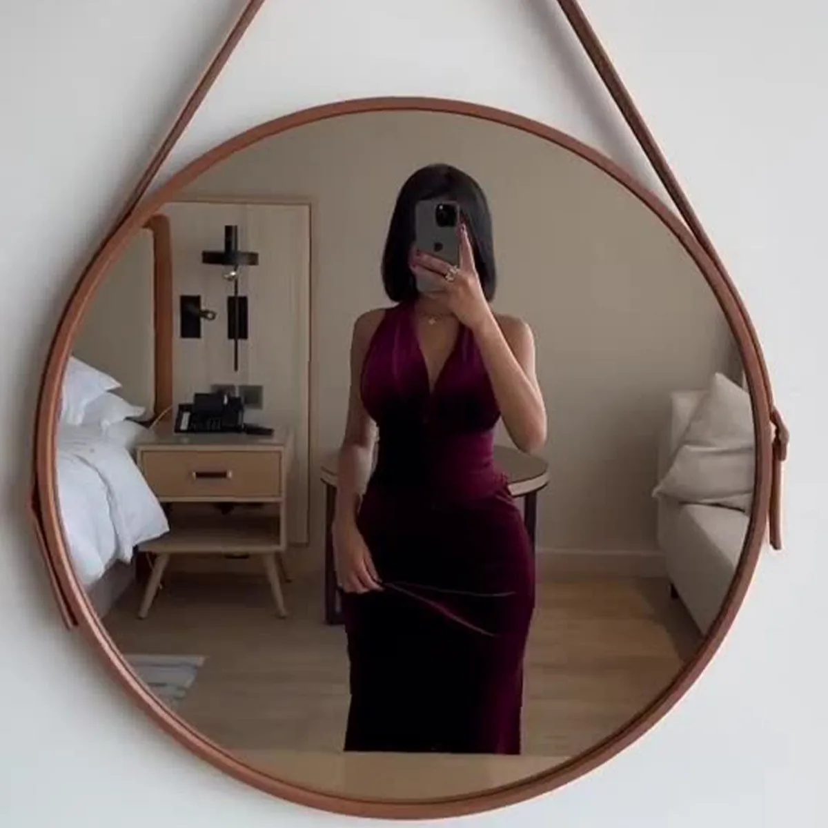 Primavera 2024 Bal sexy incinto in vita asimmetrico Svel Split Dr Commute Sle Poliestere lavorato a maglia Midi Dr per Yo...