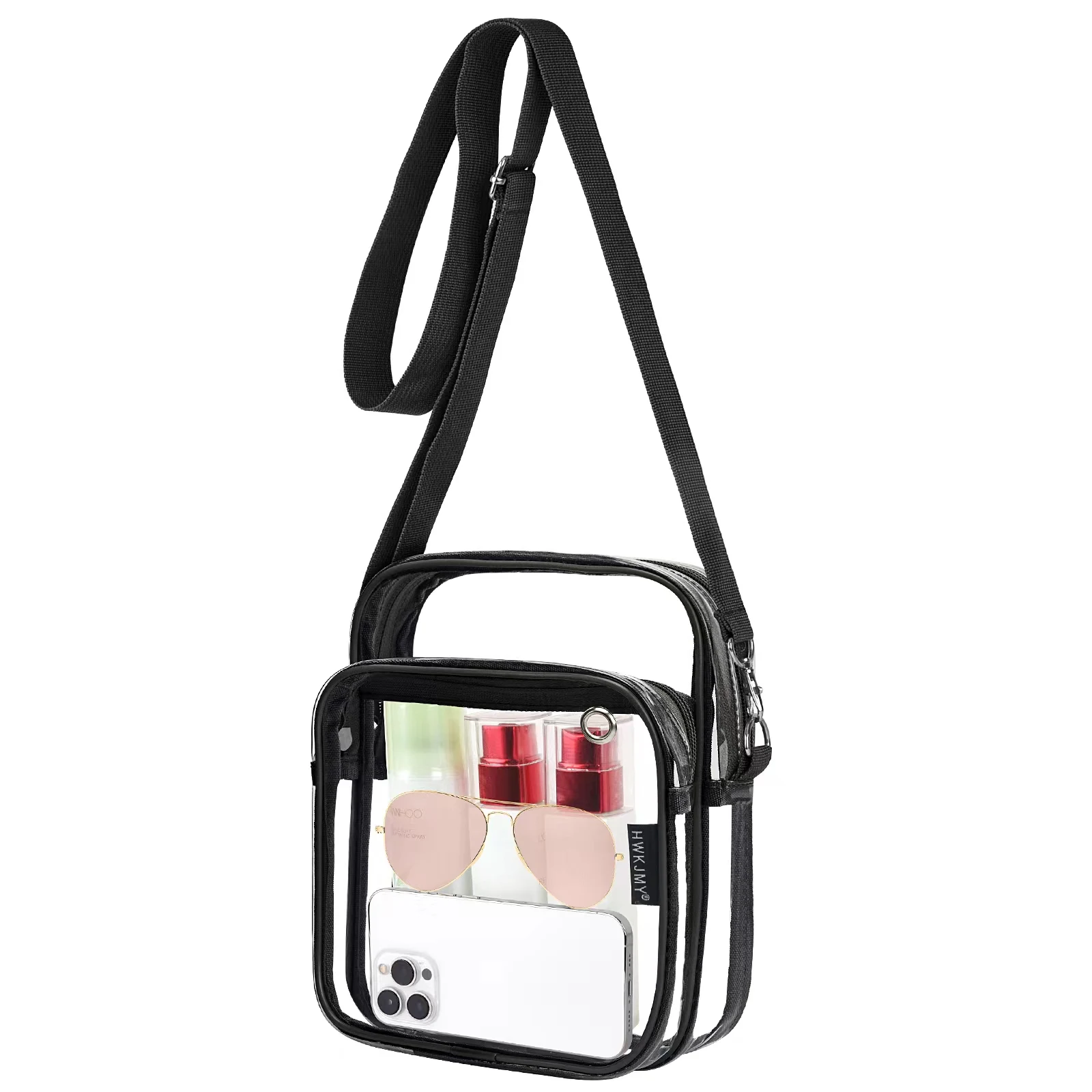 Clear Bag Stadium Approved - Clear Purse with Front Pocket Clear Crossbody Bag for Concerts Festivals Sports Events