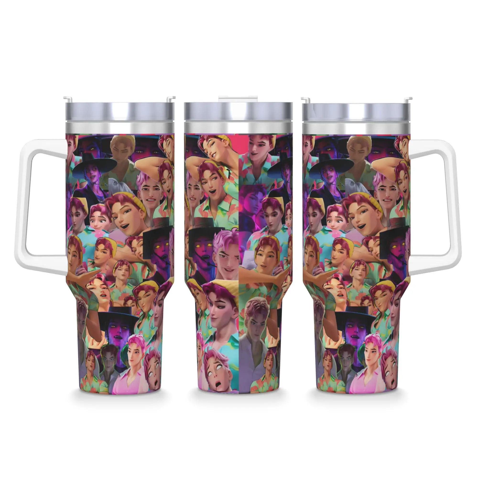 

Kpop Demon Hunters Abs Saja Saja Boys Stainless Steel Tumbler Travel Car Mugs Large Thermal Mug Portable Drinks Water Bottle