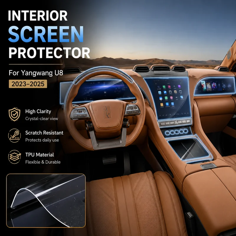 

Interior Screen Protector For BYD Yangwang U8 2023-2025 TPU High Clarity Film, Replacement Parts, Car Accessories