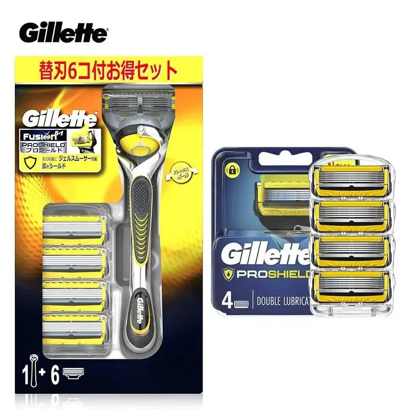 Gillette Fusion PROSHIELD Razor Blades Brand Shaving Machine Washable Manual Safety Shaver Refills For Men Face Beard Clean
