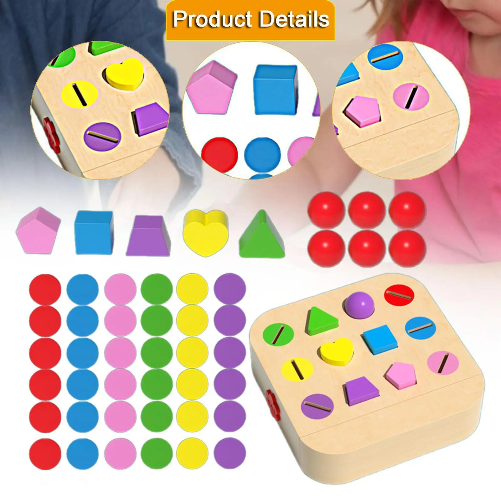 Jouets éducatifs précoces, tri de formes de couleurs, blocs colorés assortis, balles d'activité, boîte à tiroirs cognitifs, jouet d'apprentissage pour enfants