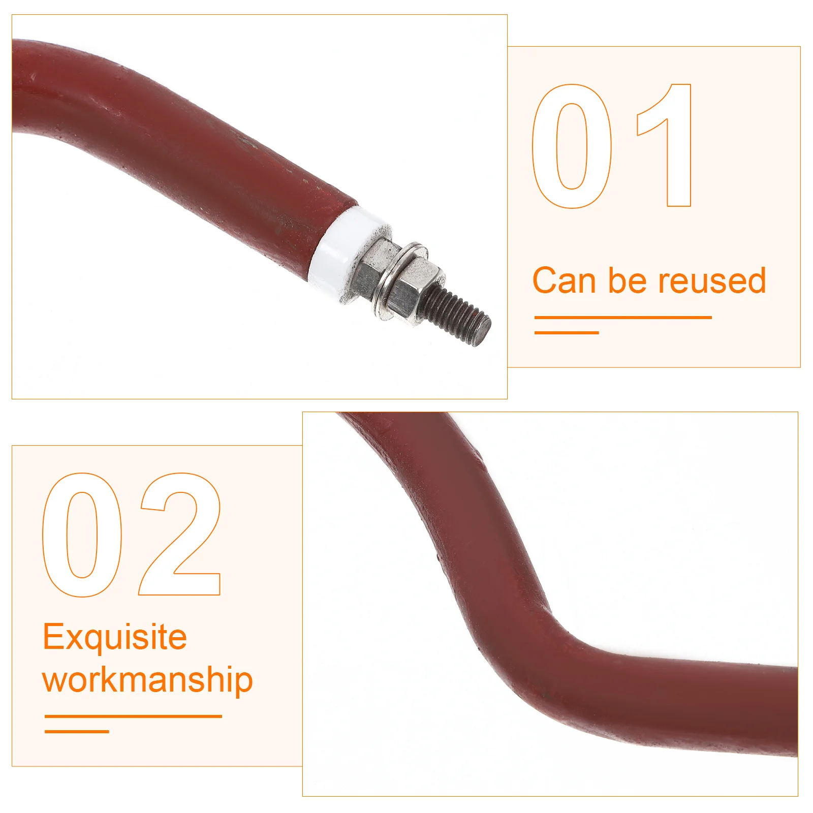 

200Mm 200W Universal Metal Heater Tube Replacement Accessory Even Heat Distribution Heating Element For Lab Incubator
