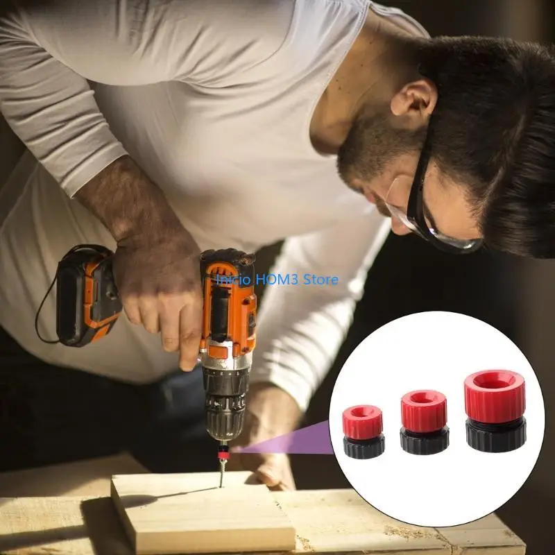 A5YD 3PCS 조정 가능한 드릴 비트 깊이 스톱 스톱 스톱 스톱 칼라 목공 드릴 스토퍼 전동 공구 드릴 비트 액세서리