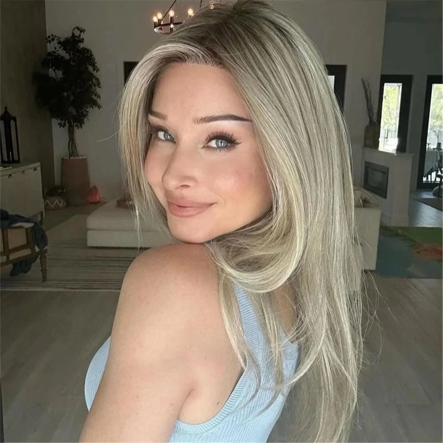 ash-blonde-ombre-synthetic-13-4-lace-front-wig-heat-resistant-long-free-parting-straight-hair-natural-looking-wig-for-daily-wear