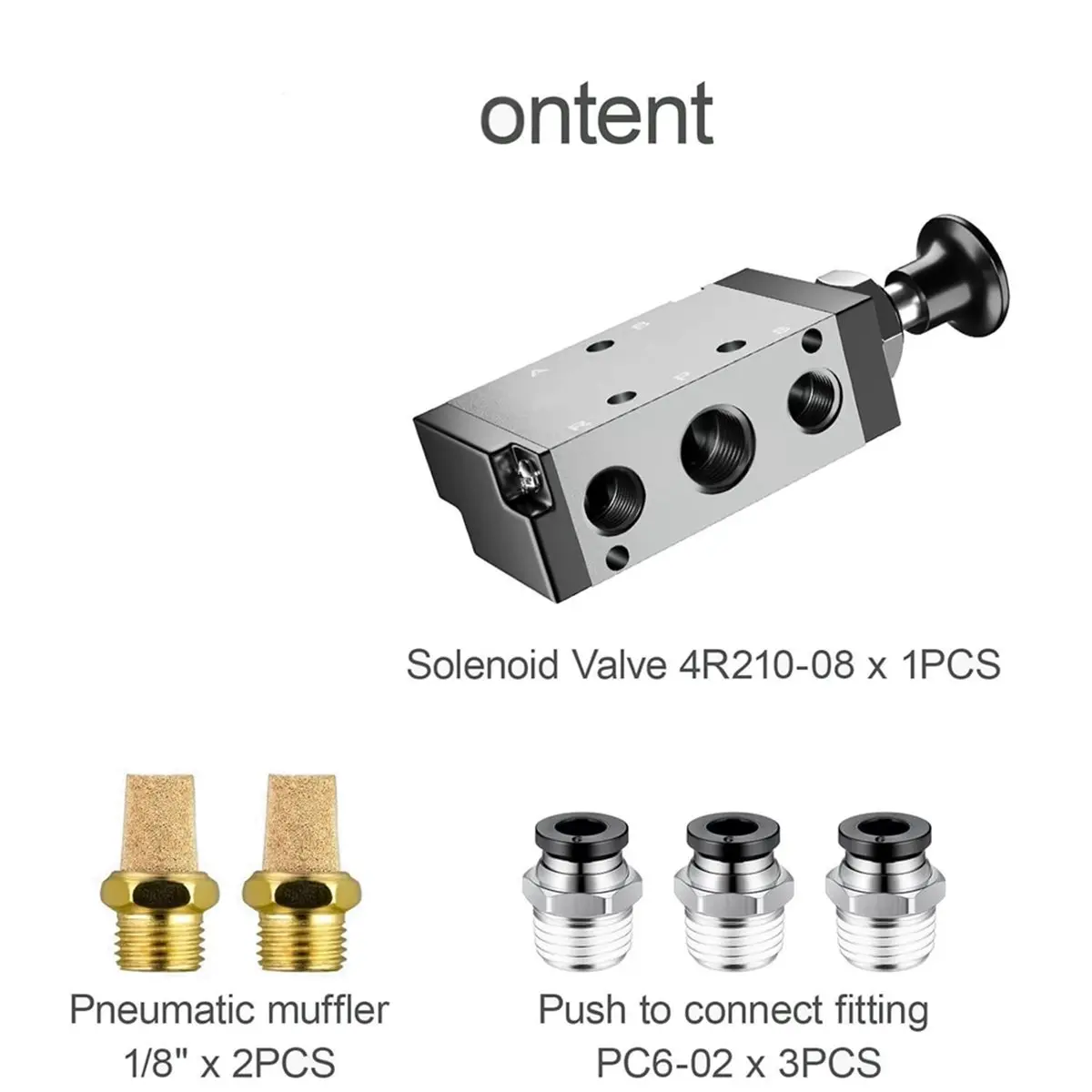 ABJS Pneumatic Air Hand Lever Valve, 5 Way 2 Position 1/4inch NPT Solenoid Valve Manual Control Direct Driving Type 4R210-08