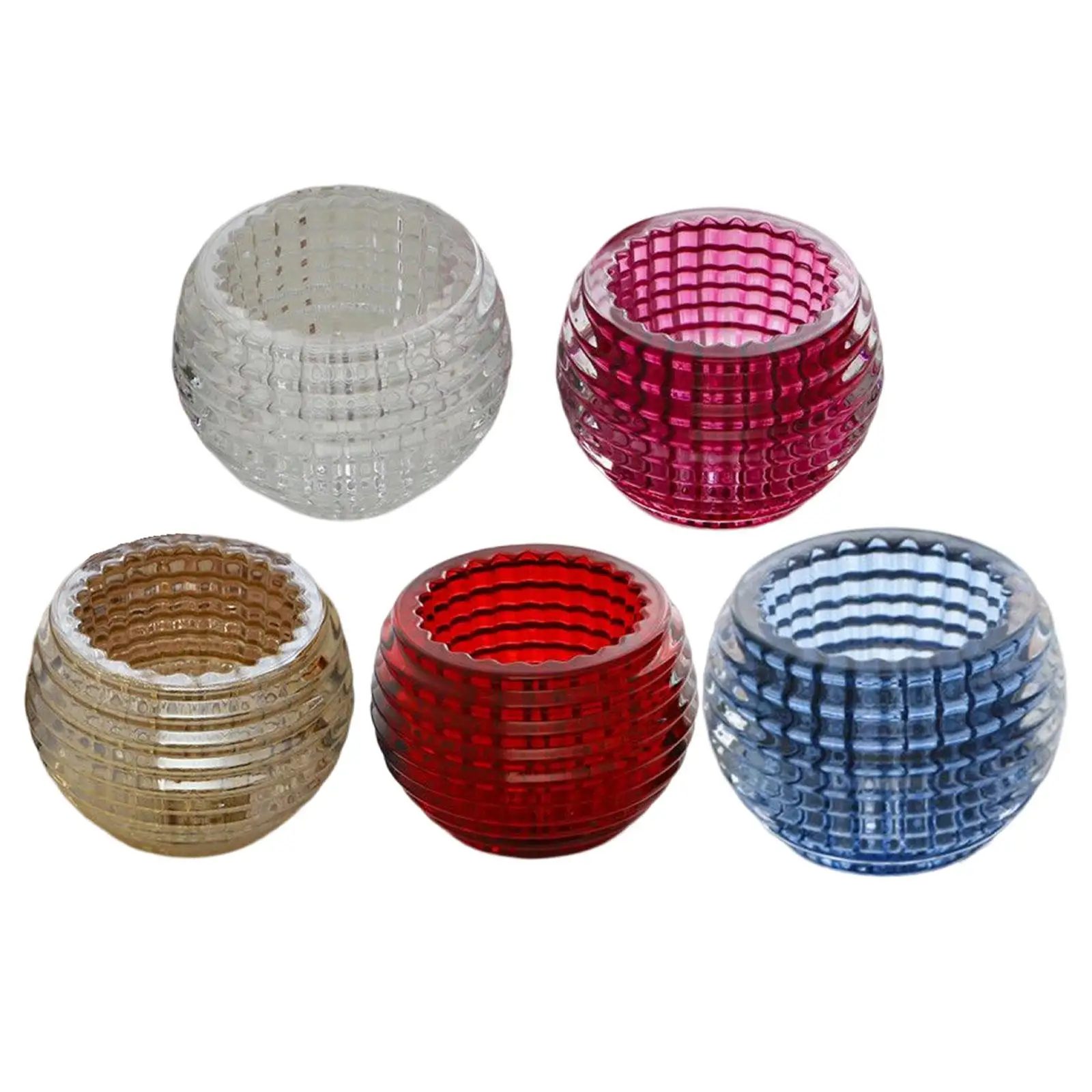Clear Glass Tea Light Candle Holder Vintage Style for Party Wedding Decoration Table Centerpiece Home Gift