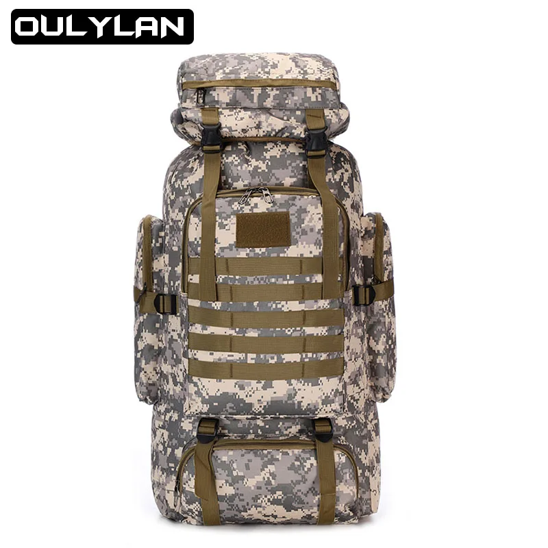 

New Nylon Fishing Hunting Sports Camping Hiking Waterproof Trekking Bag Backpack Outdoor Military Rucksacks Tactical 75L