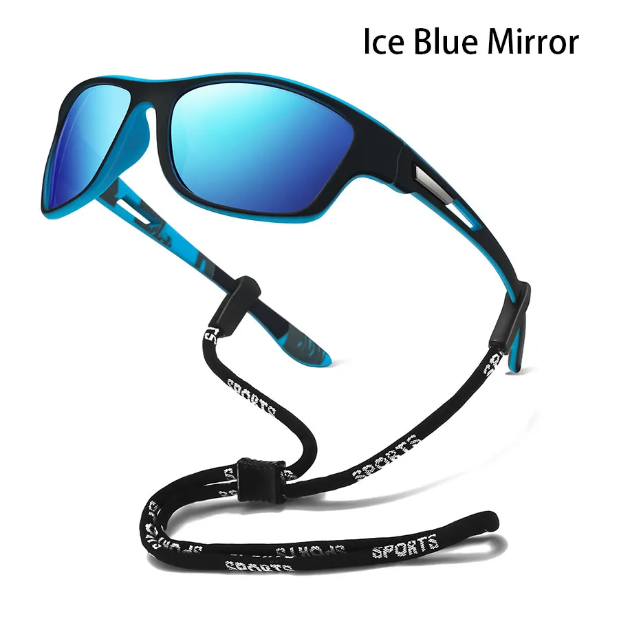 Tarnfarben-Sonnenbrille mit Kette, Vintage-Stil für Angeln, Autofahren, Sport und Freizeit, Unisex-Laufbrille, Bergsteiger-Sportbrille – Detail 4