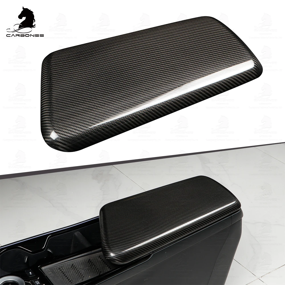 Dry Carbon Armrest Cover Car Accessories Interior For KIA EV6