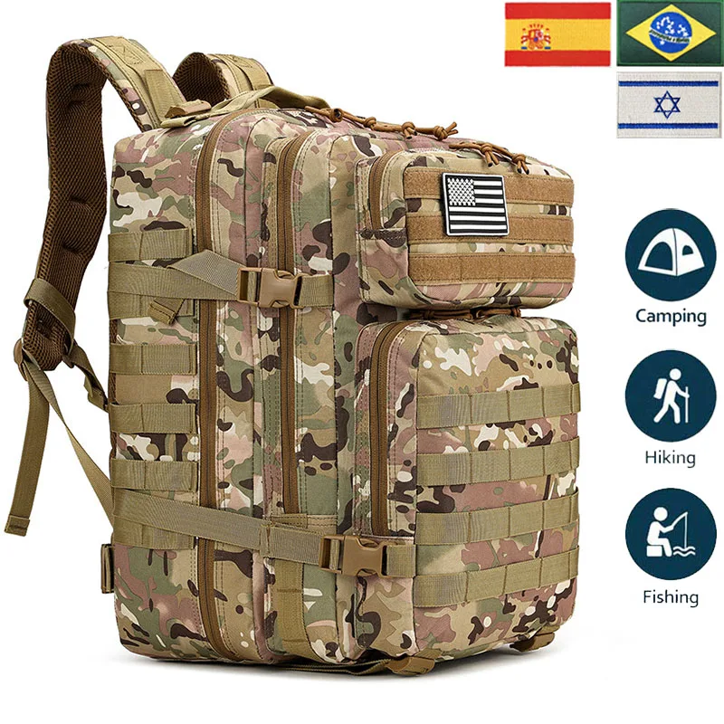 

Hiking Bag Men 30L/50L Backpack Sports Trekking Hunting Nylon Tactical Bags Travel Fishing Backpacks 3P Attack Pack