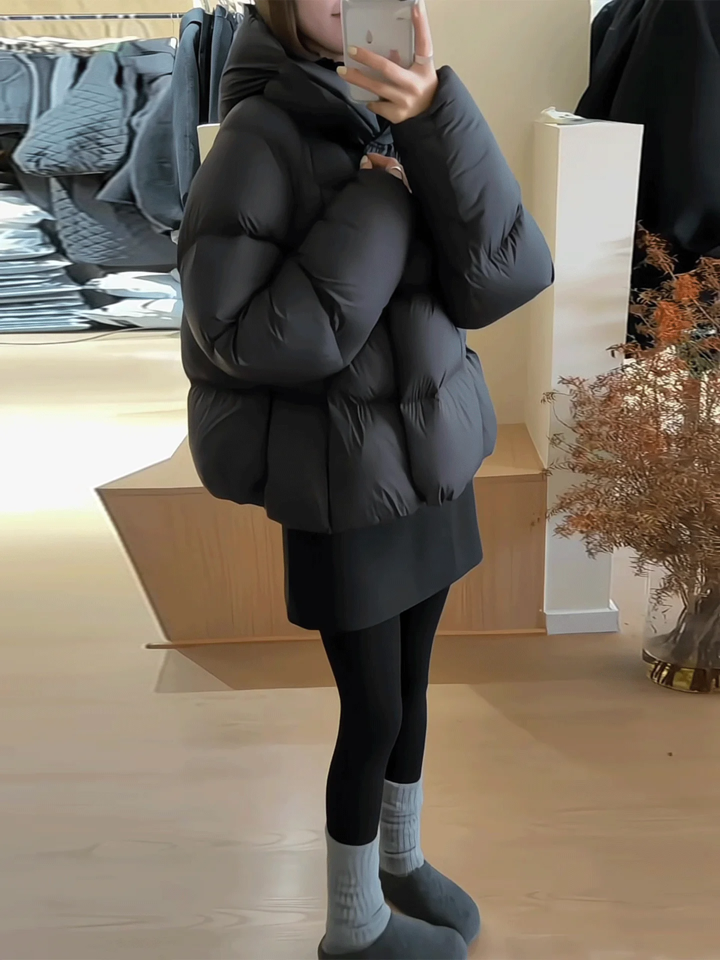 Ele ort à capuche Bla vers le bas Jaet femme chaleur garantie hiver Faion 2025 nouveau manteau de pain Sle Cact