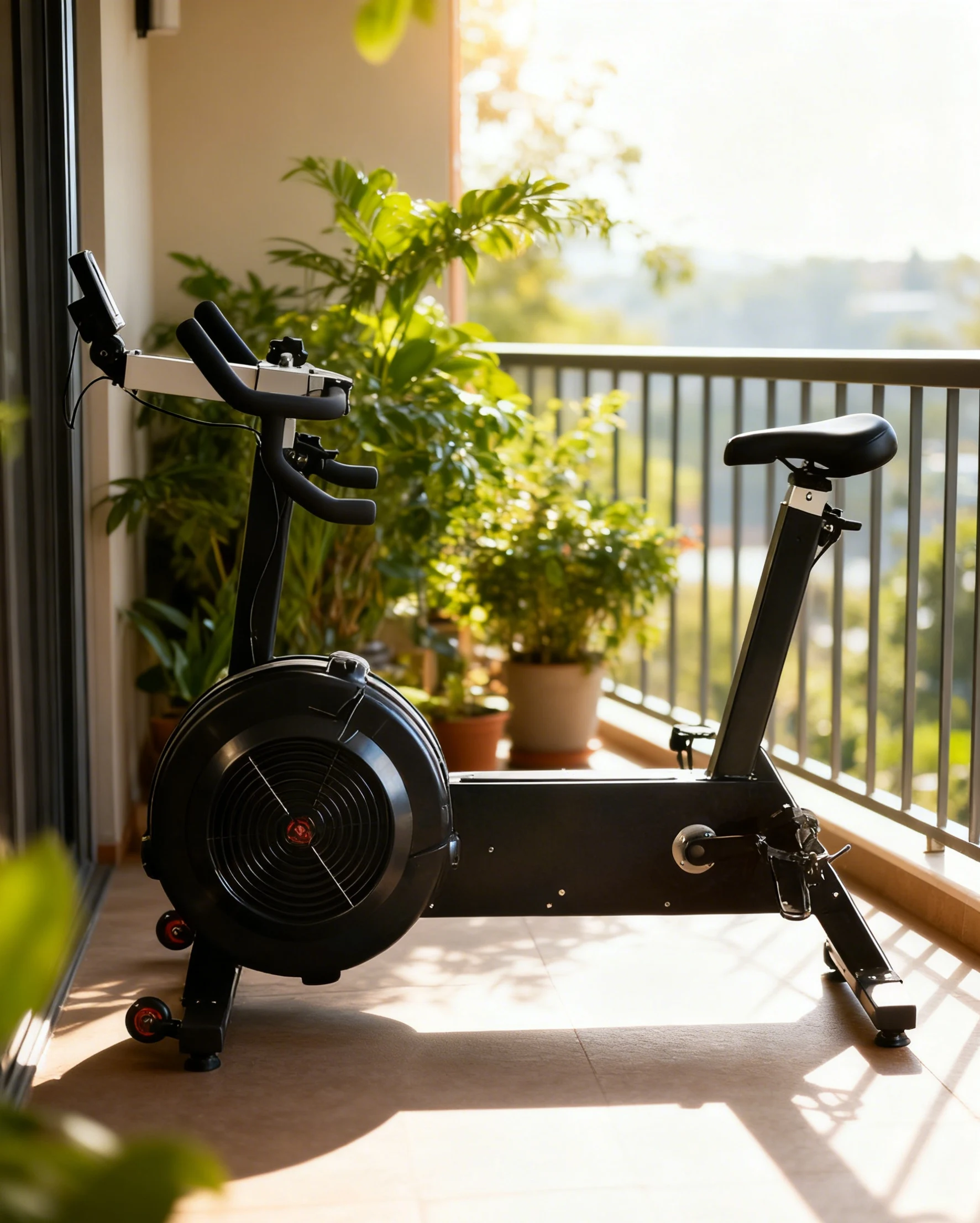 2019D Wind Resistance Upright Spin Bike Steel Frame LCD Display Silent Design Non-Foldable 6-13Kg Flywheel 100kg Max