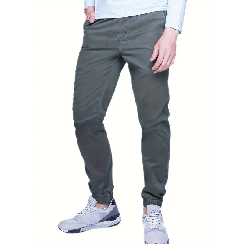 

Men's Loose Fitting Straight Tube Plus Size Clothing Versatile Work Clothes Black Jogging Pants Cotton Casual Men's Pants