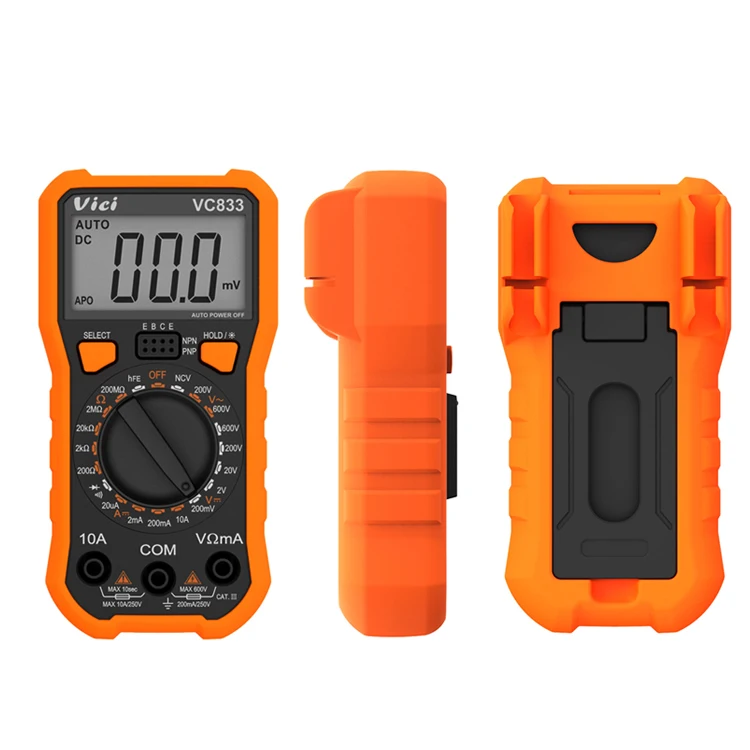 

2023 Vicimeter Manual Multimeter Tester True RMS NCV 2000 Counts VC833 Digital Multimeter.