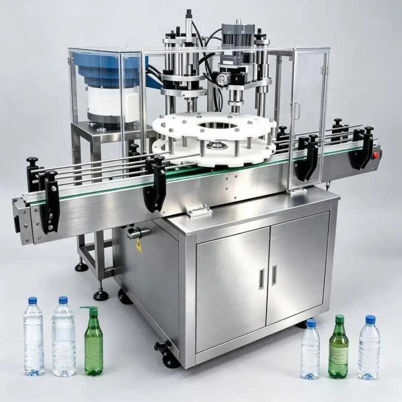 Bottle Cap Flip Snap-On Assembly Amber Botyle Dorica Plastic Botel Lid Capping Machine with Conveyor