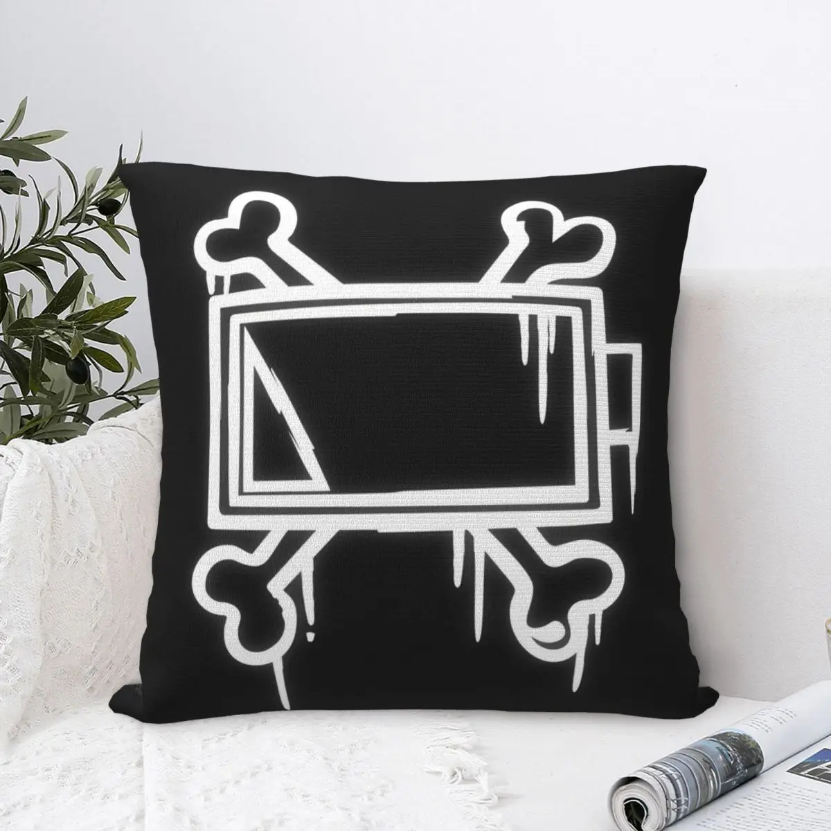 Murder Drones Square Pillow Cases Uzi Cushion Cover Vintage Zippered Decor Pillowcase for Seat 40x40cm