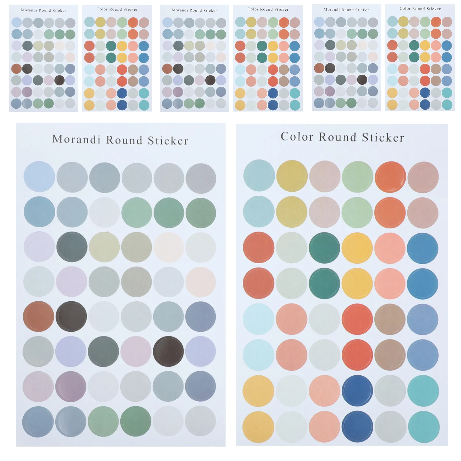 Colorful Dot Stickers 8 Sheets Round Labels for Home Office School Organization and Labeling Round Marker Stickers