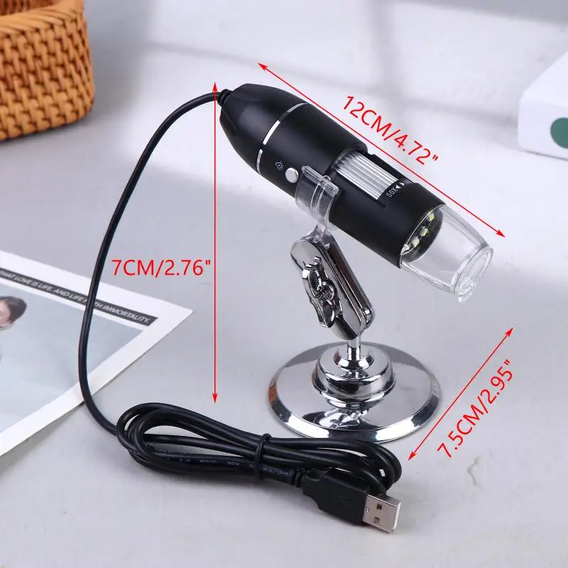 50X-1000X Digital Wireless Microscope USB WiFi with Stand for Android IOS PC for Professional Medical Analysis