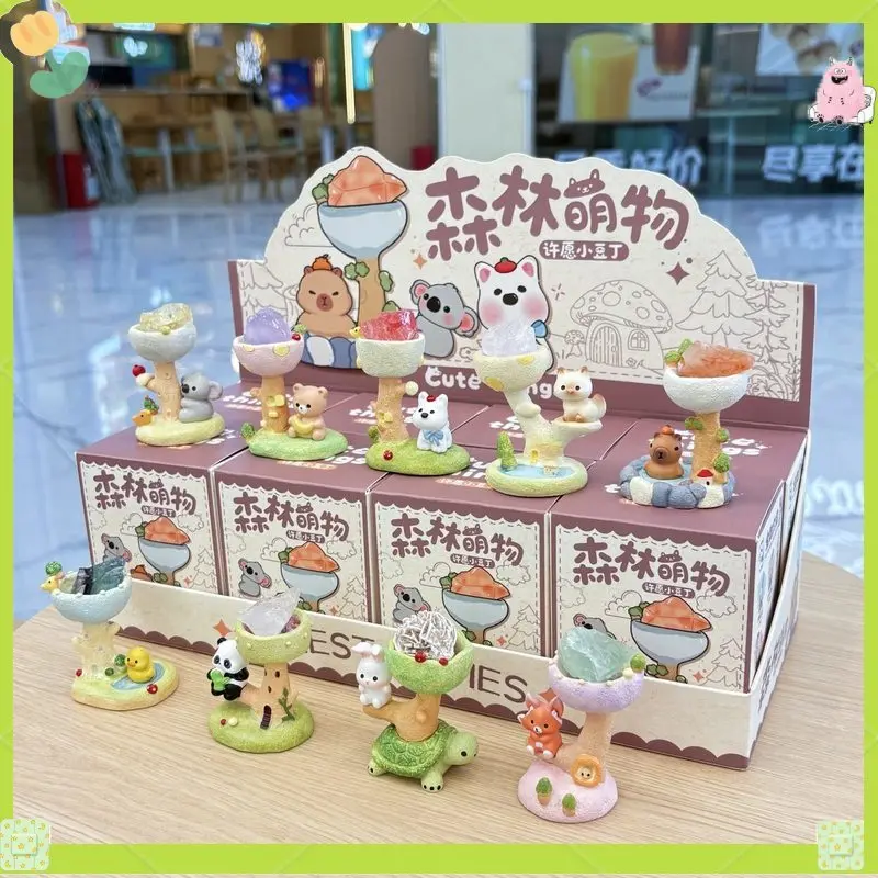 

Cute Little Animal Wish Crystal Blind Box Decoration Adorable Pet Raw Stone Small Animal Toy Ornament Office Desk Surprise Gift