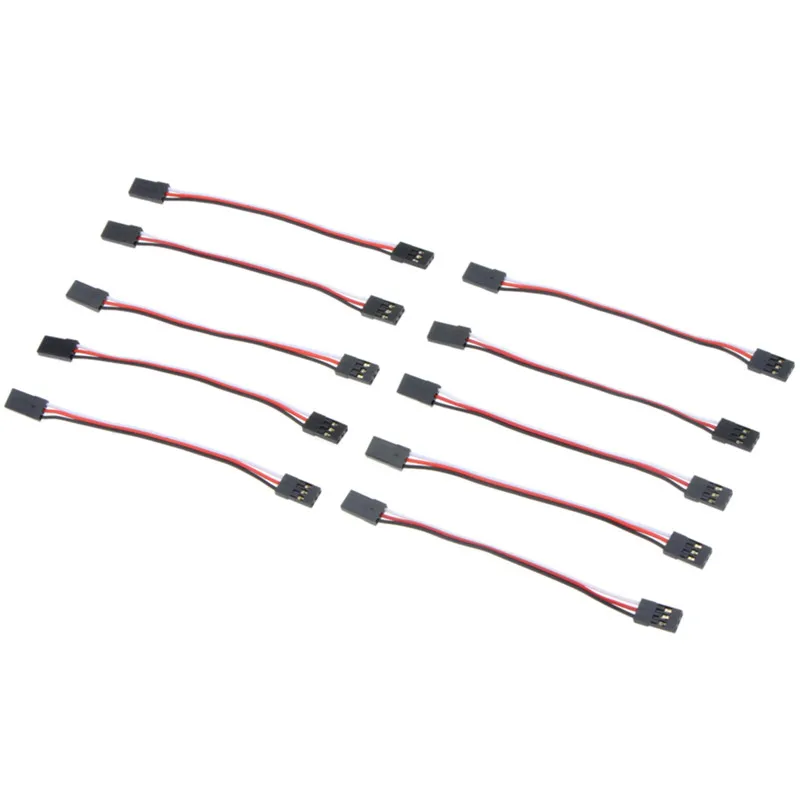 10Pcs New 10cm 15cm 30cm Male To Male JR Plug Servo Extension Lead Wire Cable For KK MK MWC APM Flight Controller RC Helicopter