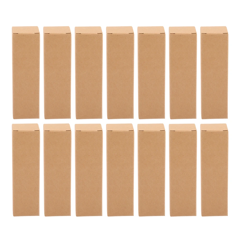 

50pcs Lip Balm Packaging Box Kraft Paper Lipstick Boxes Empty Tubes Essential Oil Cases Rectangle Gloss Containers Storage
